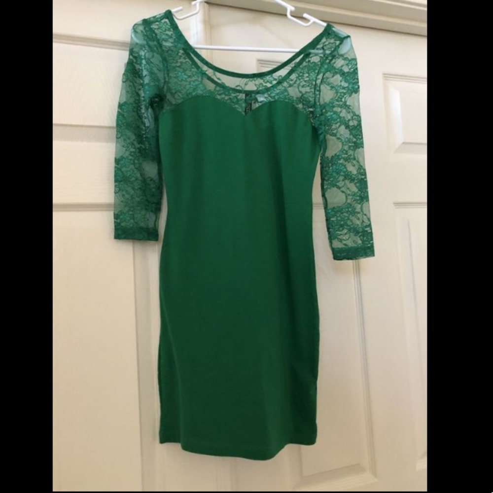 H&M Green Bodycon Dress Size 4
